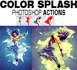 极品PS动作－彩块飞溅（第二版）：Color Splash Photoshop Actions